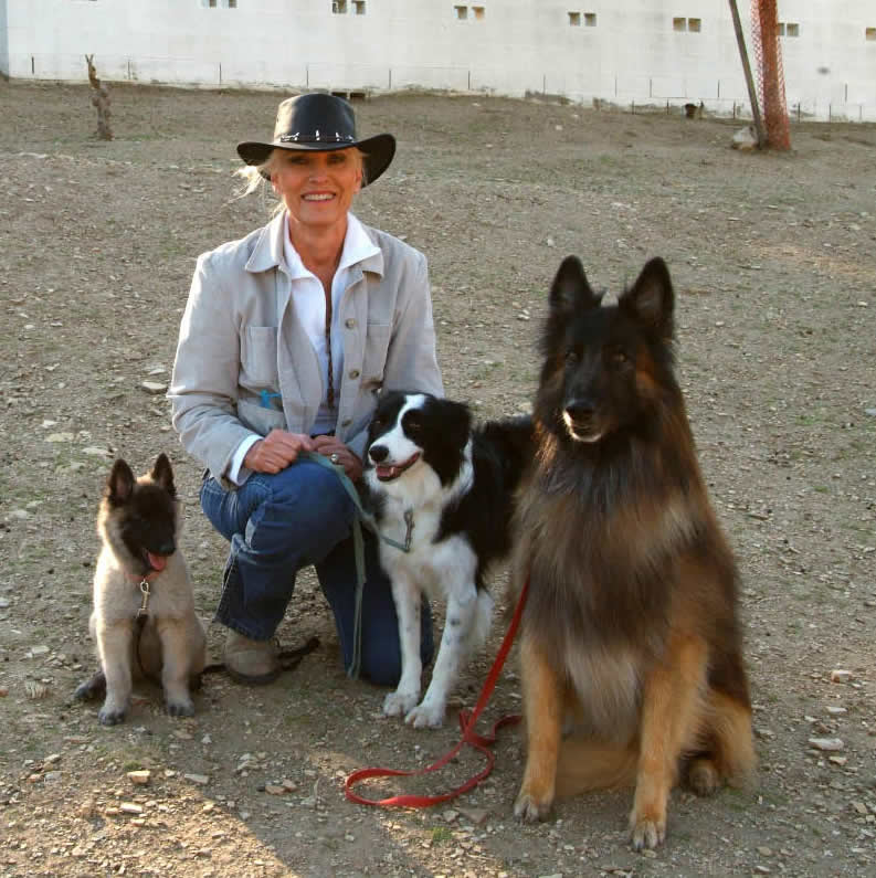 Judy with dogs